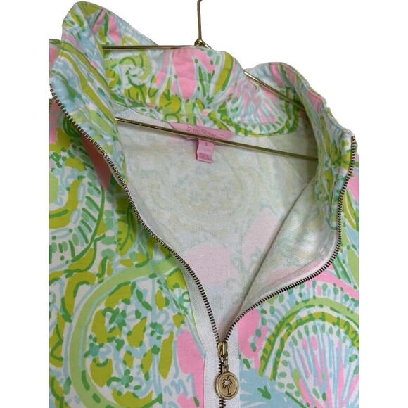 Lilly Pulitzer Skipper Half Zip Popover Coconut Jungle Small Great Gift - Picture 5 of 14
